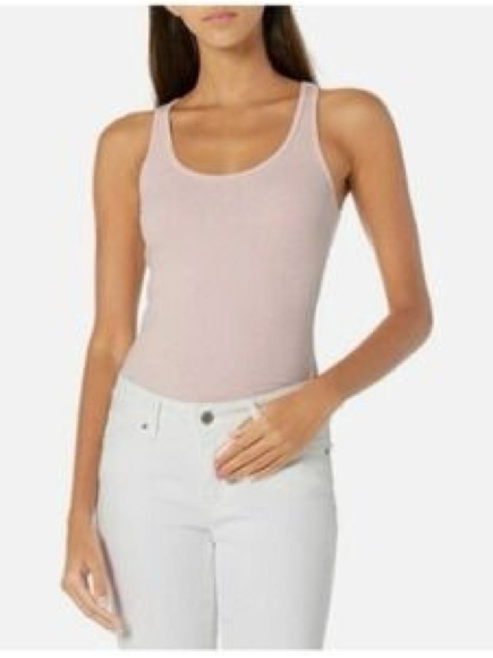 Armani Exchange Knit Tank, Size S, Soft Pink